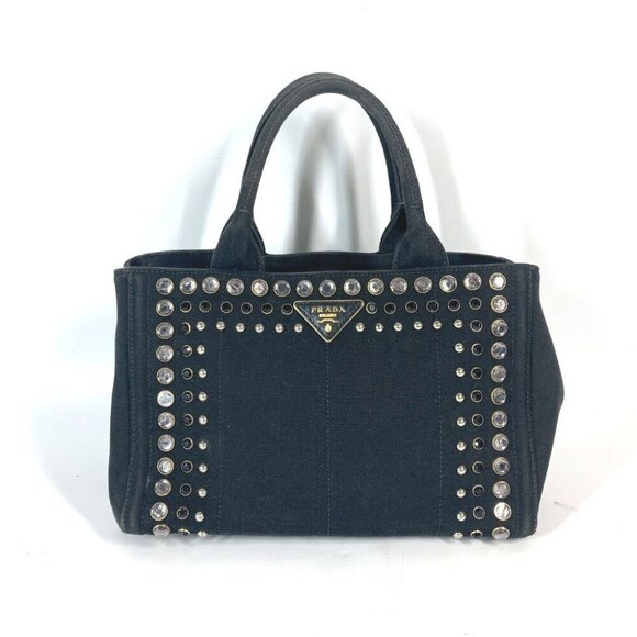 PRADA Crossbody Canapa S 2WAY Bag Shoulder Bag Hand Bag Tote Bag - Picture 1 of 16